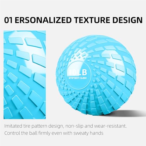 Medicine Ball 8, 10 lbs Slam Ball Weighted Balls for Exercise Strength and Crossfit Workout