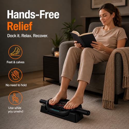 Electric Roller Massager with Red Light, Rechargeable 4000mAh 6-Speed Rolling Body Roller for Lymphatic Massage, Muscle Recovery, Cellulite & Lipedema Massage for Legs, Arms, Back, Feet
