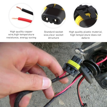 4 PCS 9005 9006 9012 HB3 HB4 Female Adapter Wiring Harness Sockets, Auto Wire Connector for Headlights Fog Lights, Headlamp Harness Connector Replacement, Car Accessories - style: 4 PCS