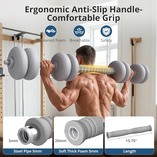 RYGEO Adjustable Dumbbell Set 22lb/44lb/66lb/80lbs Free Weights and Connector, Convert to Barbell, Kettlebells, All Floor Friendly Soft-shell Dumbbells, Home Gym Fitness for Men Women - color: 44LB
