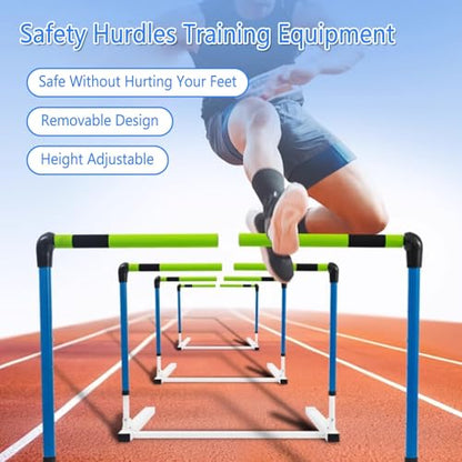 Adjustable Hurdles, Speed and Agility Training Equipment, Disconnecting Track Hurdles, Universal Soft Sponge Poles, Safe and Non-injurious, for Soccer, Basketball, Football(2 pcs) - color: 2 Pcs