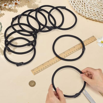 MAYJOYDIY 18 Pcs Trampoline Bungee Cords 5.1 inch Replacement Elastic Rope High Jump Bungee Cord Heavy-Duty Elastic Trampoline Ropes for Tarp Canopy Exercise Fitness, Black