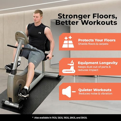 SuperMats Made in U.S.A. for Indoor Cycles Recumbent Bikes Upright Exercise Bikes and Steppers