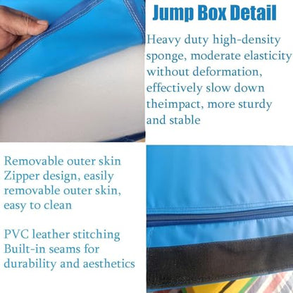 LICOME Jumping Box Foam Plyometric Box for Training - Stackable Soft Plyo Boxes for Home Gym,Kids Jumping Exercise Fitness Jumping Trainer - size: 90*60*90*30cm