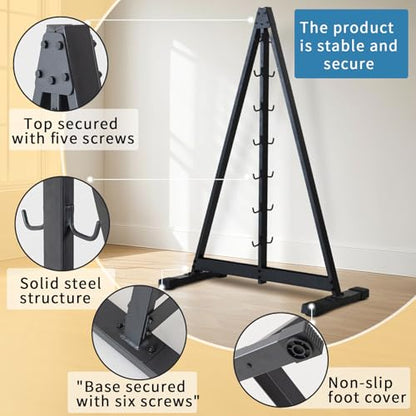LAT Pulldown Storage,LAT Bar Organizer,LAT Pulldown Attachments.Attachment Storage Rack for Mag Grip - Home Gym Fitness Heavy Duty A-Frame Stand and Gym Wall Storage.（Pay attention to the spacing between hooks when hanging items）