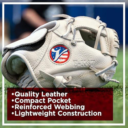 Valle Eagle K47 4-Finger Infielders Training Glove for Baseball and Softball - Soft Leather & Elite Fielding Equipment for Practice & Drills - Right or Left Hand Throw