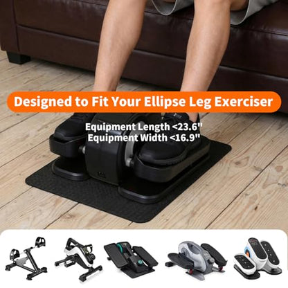 Double-Sided Rubber Non Slip Mat for Elliptical Machine, 24"x17" Anti Slip Mat for Vibration Plate & Stepper, Odorless & Durable - size: 23.6"L × 17"W x 0.12"Th