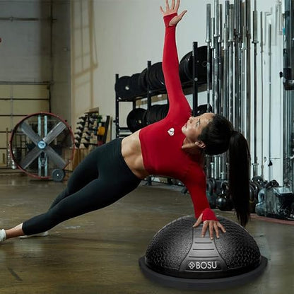 Bosu Pro NexGen 25IN Home Fitness Exercise Gym Balance Trainer with Pump - color: Black
