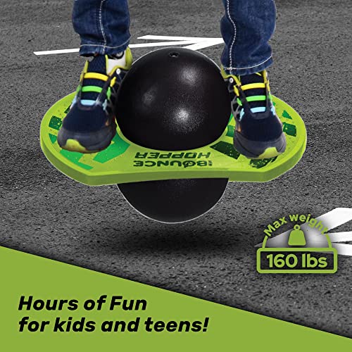 New Bounce Pogo Ball for Kids – Trick Pogo Board for 7, 8, 9, 10 Year Old Boys, Outdoor Birthday Gifts - Pogo Balance Bounce Ball - color: Green