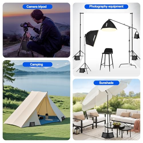 EMART 4 Pack Sand Bags for Weight, Heavy Duty Sandbags for Light Stand Tripod, Photography Equipment, Canopy Weights, Pop Up Tent, Umbrella Base, Backdrop Stand, Camping, Fishing Chair, Sports
