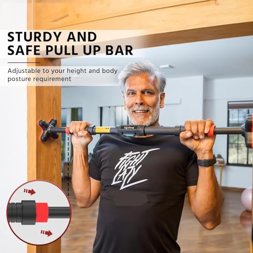 Adjustable Pull Up Bar for Home, Wall Mounted without Screws, Door Pull up bar