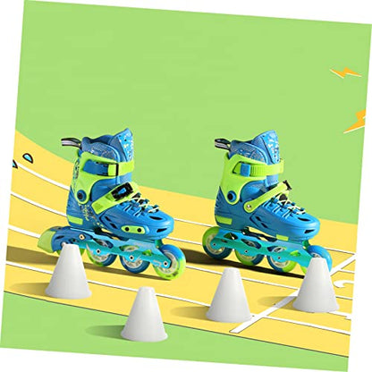 20-Piece Glow-in-The-Dark Roller Skating Training Cones Set Carry Bag Anti-Wind Road Markers for Sports Agility Drills and Obstacle Courses