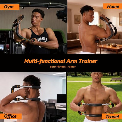 Twister Arm Trainer, Adjustable Chest Workout Equipment with 6 Resistance Levels Springs (30-160 Lbs), Arm Trainer for Men & Women, Detachable Home Gym Fitness Trainer with Anti-Slip Handles - color: Orange 30-60, 90-120, 120-160 lbs