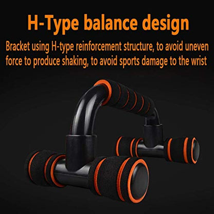 Push-up Bracket,Heavy Duty Steel Handles with Cushioned Foam Grips & Slip Resistant Base for Muscle Ups