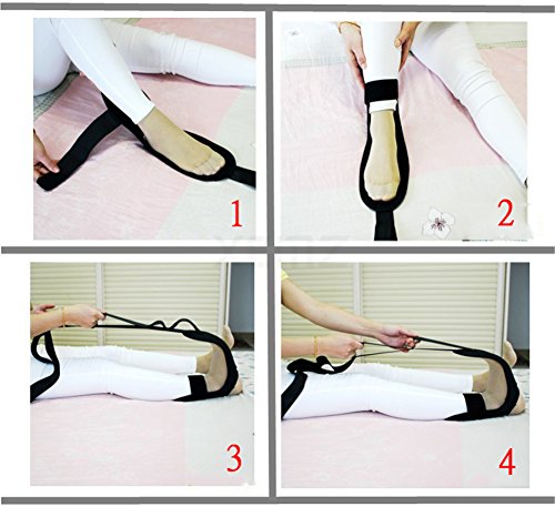 Yoga Stretch Strap, Physical Therapy Belt with Loops, Adjustable Hamstring Leg Stretcher Bands, Fitness Flexibility Stretching Recovery Ropes, for Rehab Workout Pilates Dance Gymnastics