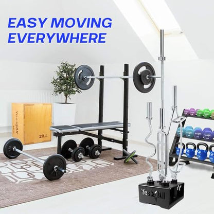 Yes4All Vertical Storage Rack, Home Gym Organizer, Barbell & Dumbbell Rack for 2-inch Olympic & Curl Bars - color: C. Black