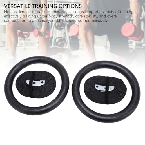 Gymnastic Rings with 15ft Straps, 300kg/660lbs Capacity, Adjustable Exercise Rings for Calisthenics, Home Gym & Outdoor Fitness Training, High Stability ABS Polyester Material