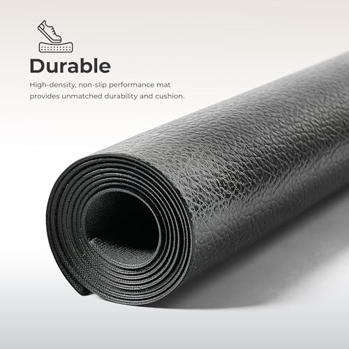 Sunny Health & Fitness Equipment Mats, Home Gym Floor Protection, 4 Sizes - style: Large 90”