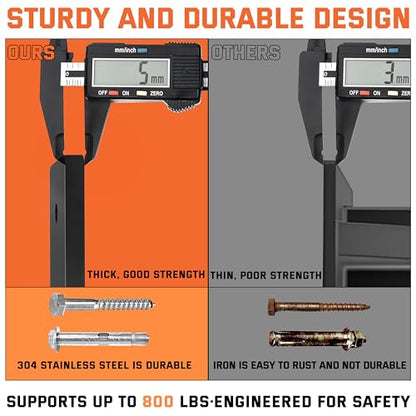 2026 Upgrade Pull Up Bar Wall Mounted - 600 lbs Heavy Duty Strength Training Pull-Up Bars, Ideal Rogue Pull Up Bar for Home and Commercial Gym, Easy Installation Chin Up Bar, Versatile Garage Pullup Bar