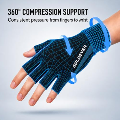 Copper Compression Gloves, Fingerless Arthritis Gloves for Men & Women, XS - size: XS-pair
