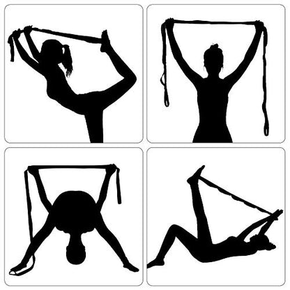 Yoga Stretching Strap with Loops，Yoga Strap Multi-Loop Strap Stretch Strap for Physical Therapy, Workout, Pilates, Dance,Yoga and Exercise