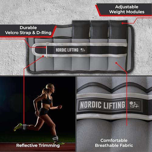 Adjustable Ankle Weights for Women & Men – 1 Pair (2–10 lbs) Wrist, Arm & Leg Weights for Gym, Yoga & Home Workouts – Secure Fit Strap Design – Durable Fitness Training Equipment - color: Slate Grey