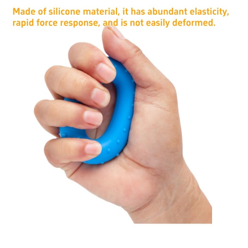 Grip Strength Trainer, Hand Grip Exerciser Strengthener Forearm with Adjustable Resistance 11-132 Lbs (5-60kg) - color: blue