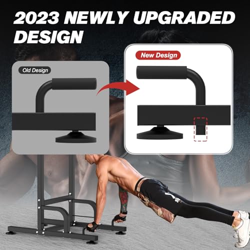 RELIFE REBUILD YOUR LIFE Power Tower Pull Up Bar Station Workout Dip Station for Home Gym Strength Training Fitness Equipment - color: Black