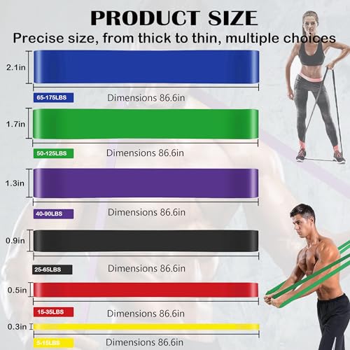 Pull Up Assistance Bands - Resistance Bands Set - Multi-Level Resistance, Fitness Band, Full Body Training, Suitable for Exercise and Physical Therapy Exercise Bands - color: purple