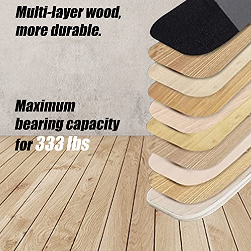 Balance Board, Stability Core Trainer, Training Board for Exercise, Fitness, Non-Slip Deck and Roller, with Adjustable Stoppers