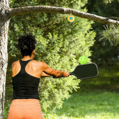 Pickleball Rebound Trainer – Continuous Bounce for Solo Indoor & Outdoor Practice | Boost Reaction Time & Hand-Eye Coordination | Noise-Free Door Frame Set,Ideal Gift for Beginners to Pros