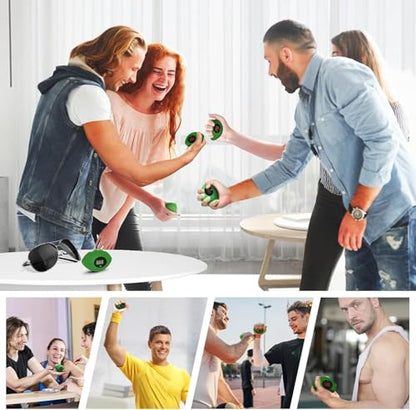 Hand Grip Strengthener, Rechargeable Digital Grip Strength Trainer with LCD Display Up to 220lbs/100kg, Silicone Hand Exercise Ball for Forearm Finger Training & Stress Relief, for Adults and Kids - color: Green