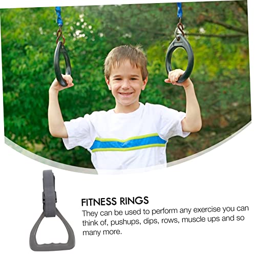 UPKOCH 2 Pcs Adjustable Gym Rings with Thick Straps for Outdoor Strength Training Versatile Fitness Equipment for Core and Upper Body Workouts Home and Playground Use