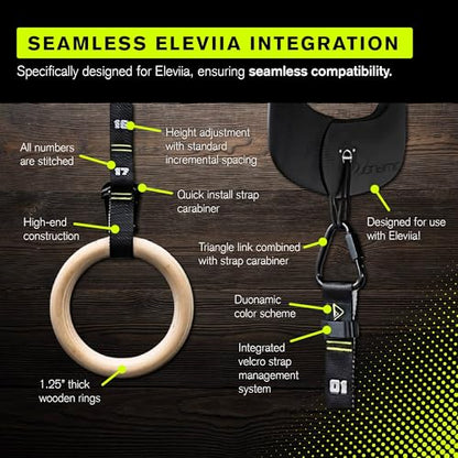 Eleviia: Portable Doorway Pull-Up Bar – Lightweight, Travel-Ready, 250 lb Capacity - color: BROWN