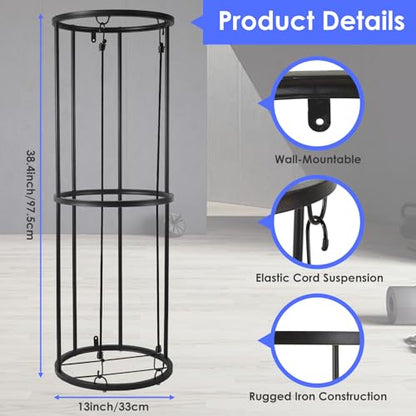 Garage Ball Storage Rack for Basketball & Soccer, Metal Wall-Mount - size: Medium size