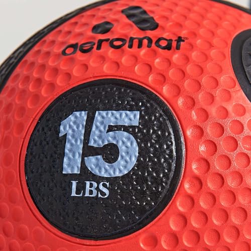 Aeromat Elite Power Rope Medicine Ball for Core Strength/Rotational Movements Training - style: 3 pounds (Red)