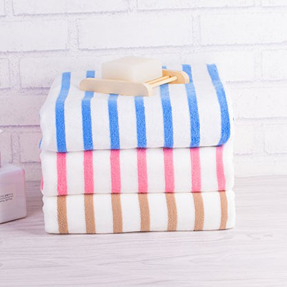JML Microfiber Beach Towels with Hanging Loop, 27" x 55", Cabana Stripe Pink, Set of 6 - color: Stripe Pink, size: 6 Pack-27" x 55"