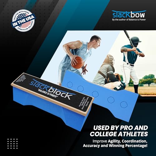 SlackBlock Athletic Balance Trainer – Improve Balance, Stability, and Athletic Performance – Condition Your Body and Prevent Injury - Compact and Portable - size: 15"