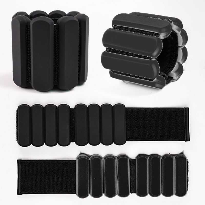 Ankle Weights for Women Man, 1 Pair Wrist Weights 2lbs (1lb Each) for Home Gym Fitness Pilates, Hand and Leg Weights with Adjustable Strap, Breathable & Comfortable Arm Weights