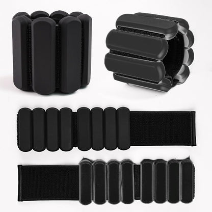 Ankle Weights for Women Man, 1 Pair Wrist Weights 2lbs (1lb Each) for Home Gym Fitness Pilates, Hand and Leg Weights with Adjustable Strap, Breathable & Comfortable Arm Weights