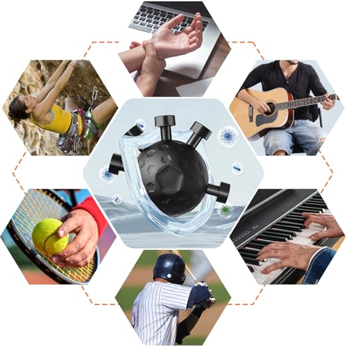 Grip Trainer - Adjustable Finger Grip for Hand and Forearm Strength Development for Musicians, Rock Climbers and Fitness Enthusiasts (Black)
