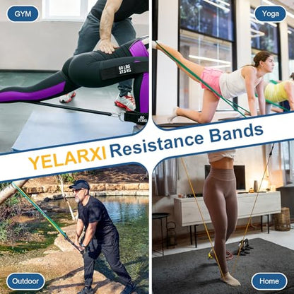 Resistance 5 Level Exercise Band for Working Out 150LB Mixcolor