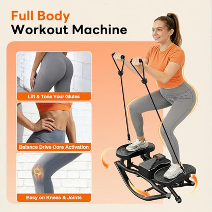 ERGOLIFE Rock Stepper Side to Side, Rocking Stair Stepper for Exercise at Home, Full Body Workout & Low-Impact Balance Board, Quiet Fully Assembled Cardio Fitness Equipment with 330 LBS Capacity