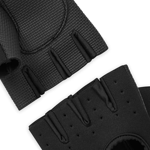Champion Fingerless Gloves for Women Workout Gloves with Padded Palm & Wrist Support, Breathable Mesh Fabric