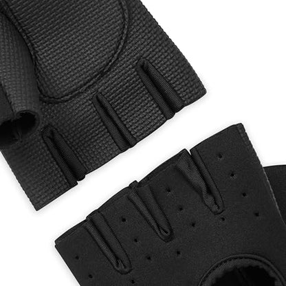 Champion Fingerless Gloves for Women Workout Gloves with Padded Palm & Wrist Support, Breathable Mesh Fabric