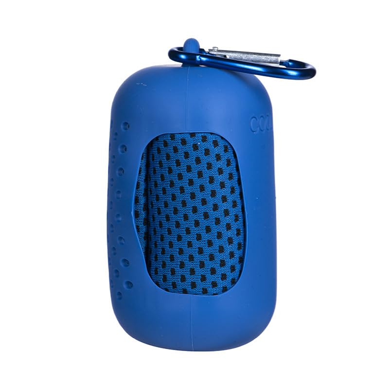 Cooling Towels 35.4x11.8 inch Portable Mini Silicone Set Ice Towel Quick-Drying Yoga Fitness Towel for Gym Exercise (Blue) - color: Blue