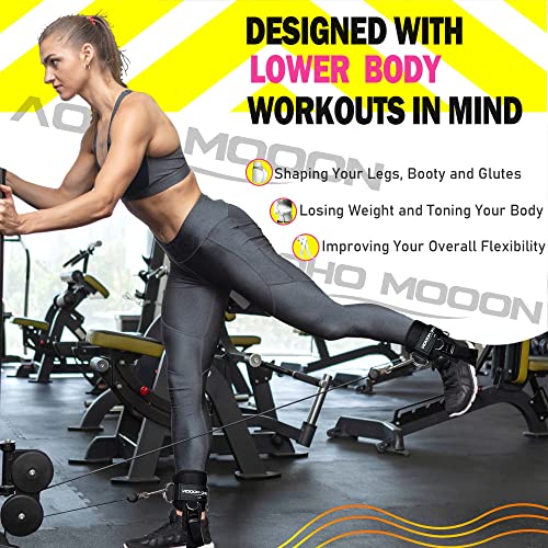 Ankle Straps for Cable Machine Accessories, Adjustable Buckle Suitable for Men & Women, Comfort fit Neoprene Ankle Cuffs for Glute Kickbacks, Lift The Butts, Gym Lower Body Exercises