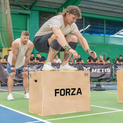 FORZA 3-in-1 Plyometric Jump Box – Strength Training Equipment | Indoor Wooden Box Training Tool | 20" 24" 30" (51cm 61cm 76cm) Plyo Box