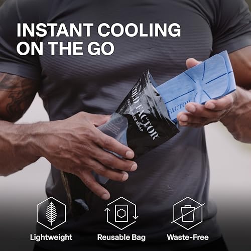 COLD FACTOR Instant PVA Cooling Towels, Cooling Neck Wraps, Blue, 3 Pack - color: Blue