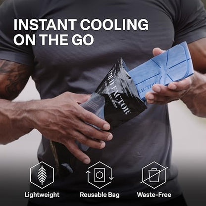 COLD FACTOR Instant PVA Cooling Towels, Cooling Neck Wraps, Blue, 3 Pack - color: Blue